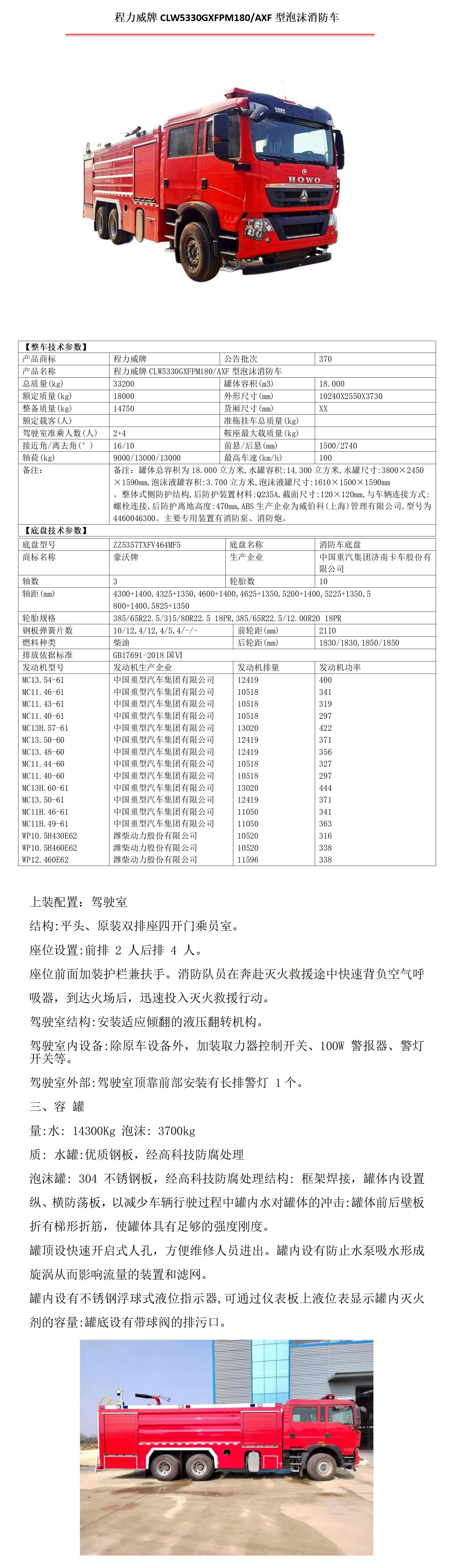 重汽豪沃 18吨泡沫消防吃瓜91(图1)
